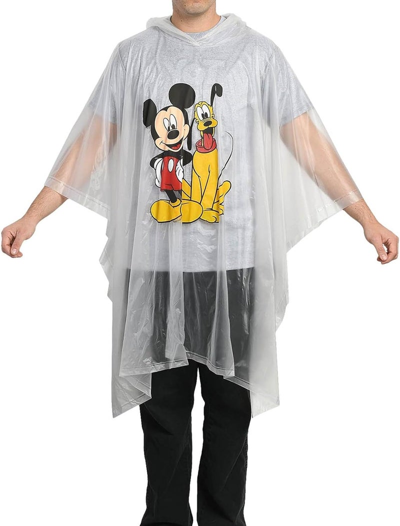 Disney Minnie Mouse Mickey Mouse Pluto Daisy Duck Rain Poncho Hoodie Unisex Adult - Image 1